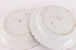 Skålfat 2st, Meissen samt KPM, 1800-tal