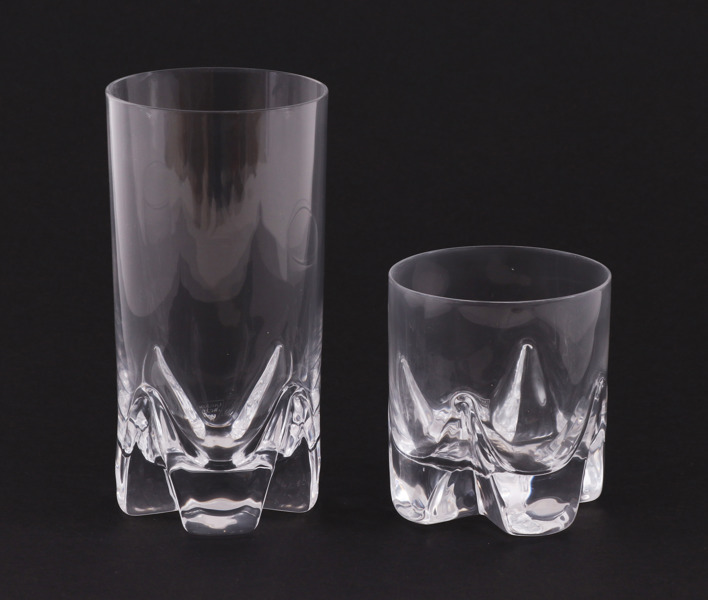 Glasservisdelar 12st, "Excess", Orrefors