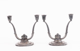 Kandelabrar ett par, silver, GAB, Stockholm, 1937