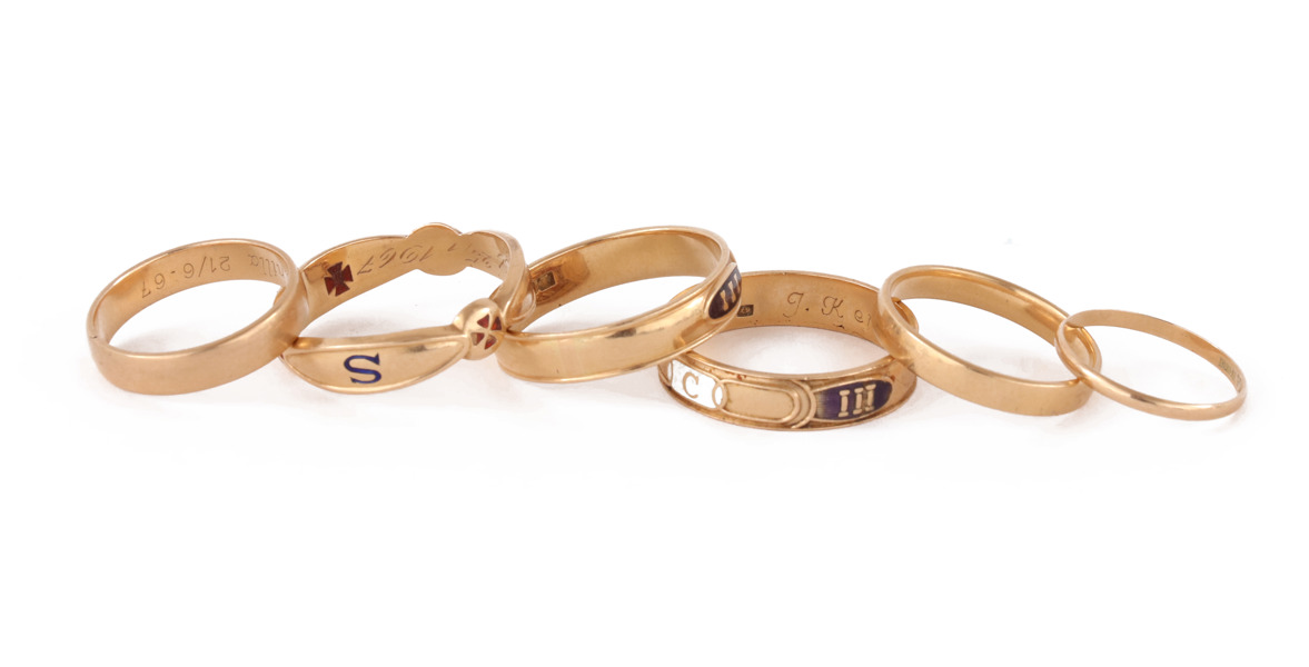 Ringar 6st, 18k
