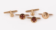 Kragknappar 5st, 18k