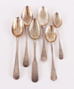 Matskedar 6st, silver, 17- samt 1800-tal