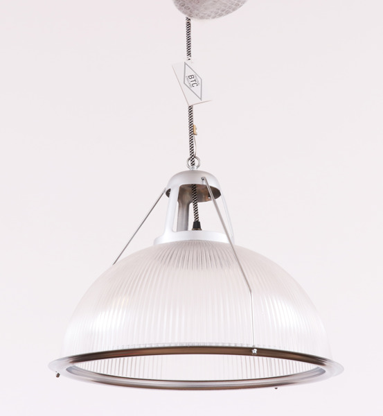 Taklampa, "Phane Prismatic Pendant" metall och glas, Original BTC, England, 2000-tal