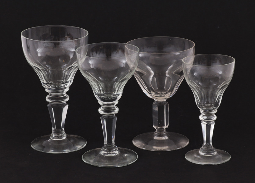 Glasservis, 1900-talets första hälft