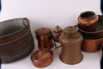 Parti kopparföremål, mestadels 1800-tal