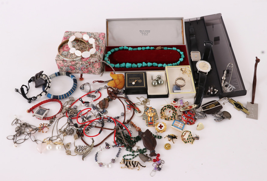 Parti bijouterier, bl.a. silver