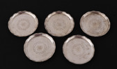 Coasters 5st, silver, MGAB