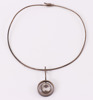 Halsband med hänge, silver 