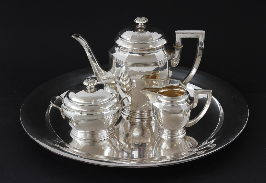 Kaffeservis 4 delar, silver, 1900-talets första hälft