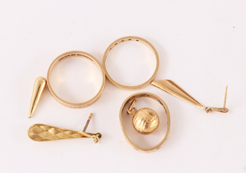 Smycken 7 delar, 18k