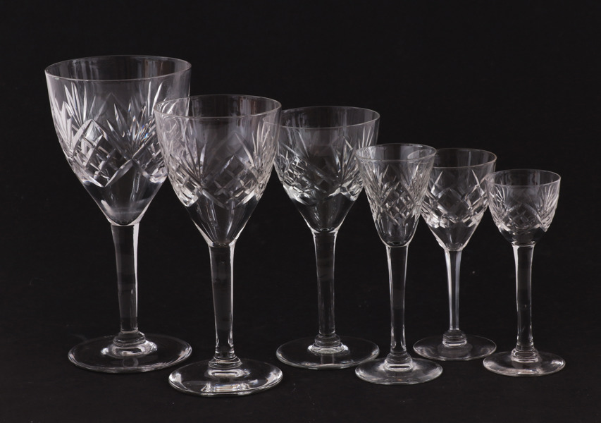 Glasservisdelar, 1900-talets första hälft