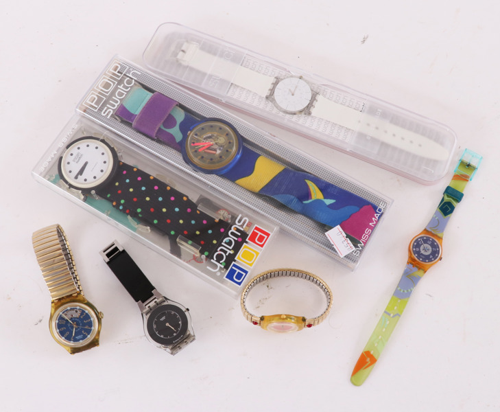 Armbandsur 7st, Swatch, bl.a. POP