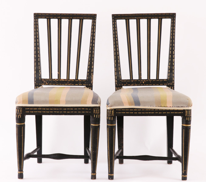 Stolar 2st, gustavianska provinsarbeten, 1800-tal