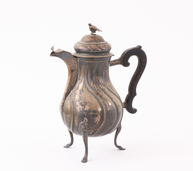 Kaffekanna i sterlingsilver, rokokostil, Danmark, 1916