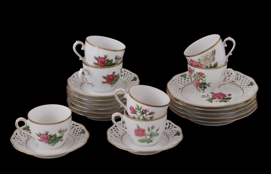 Kaffeservisdelar, "Klassiska Rosor", Schumann Arzberg