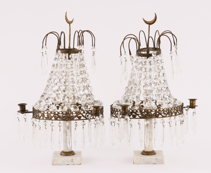 Bordslystrar ett par, gustaviansk stil, 18/1900-tal