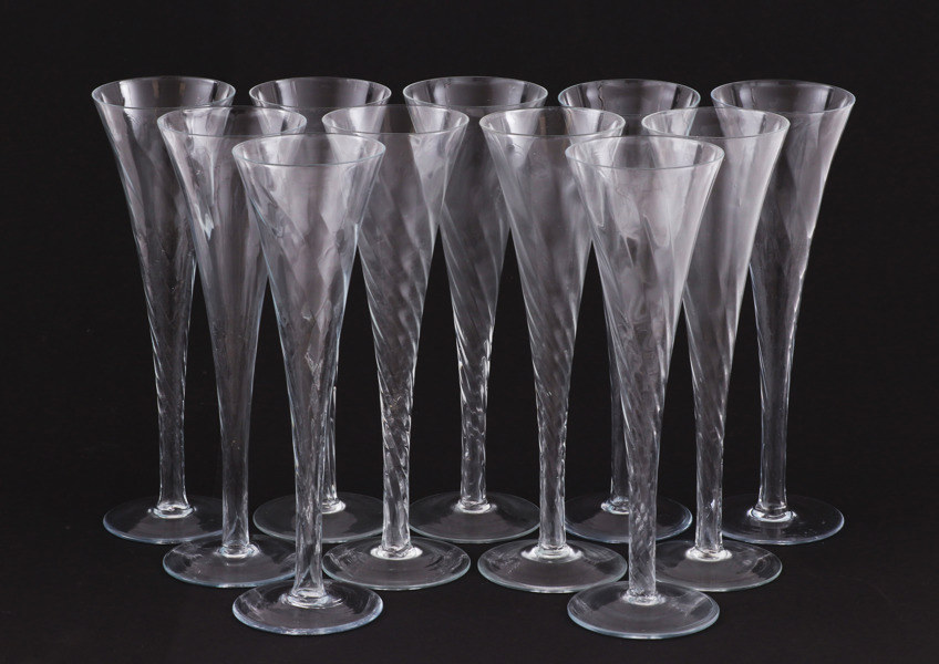 Champagneglas 11st, 1900-talets slut