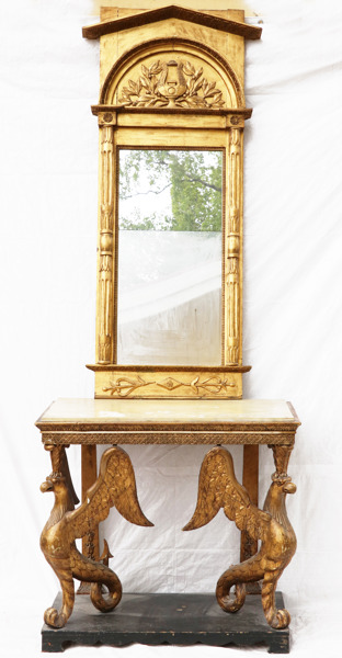 Spegel med konsolbord, Stockholmsarbete i empire, 1800-talets början