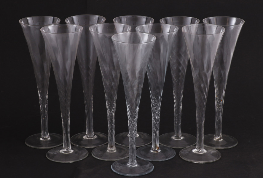 Champagneglas 10st, 19/2000-tal