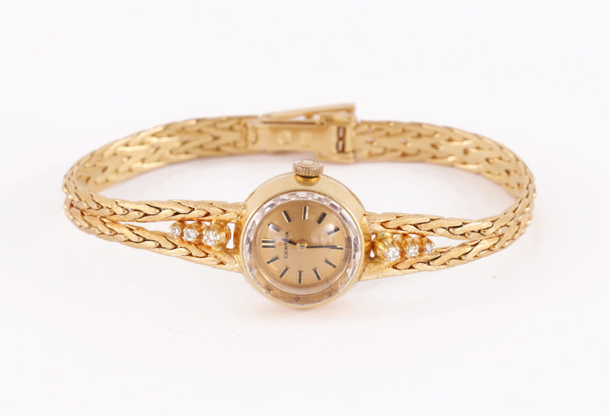 Damarmbandsur i 18k, Certina