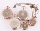 Fickur 5st, silver, bl.a. Longines, Leijona