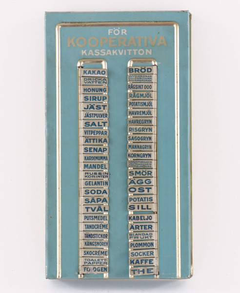 Kassakvittolåda, Kooperativa, 1900-talets första hälft