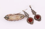 Silversmycken 3 delar, art deco stil