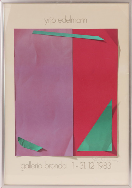 Utställningsaffisch, Yrjö Edelmann, 1983