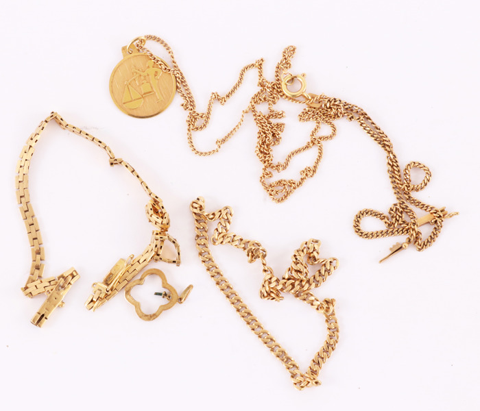 Smycken 5 delar, 18k