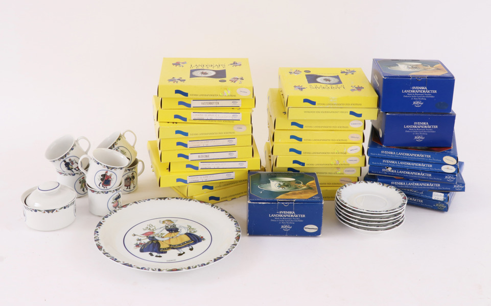 Kaffeservis, "Svenska landskapsdräkter", Rörstrand