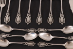 Bestickuppsättning i sterlingsilver, Jugend, Rogers, Lunt & Bowlen, USA