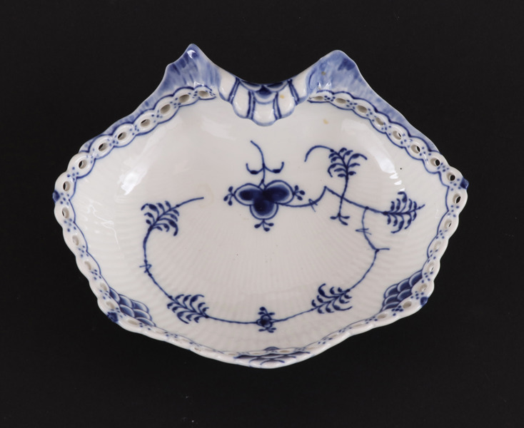 Snäckformad skål, "Musselmalet", Royal Copenhagen