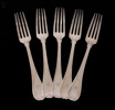 Matgafflar 5st, silver, 1895