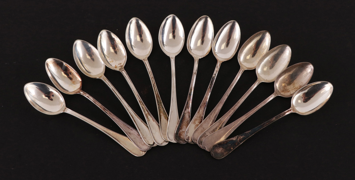 Kaffeskedar 12st, silver