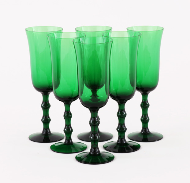 Champagneglas 6st, "Salut", Simon Gate för Orrefors