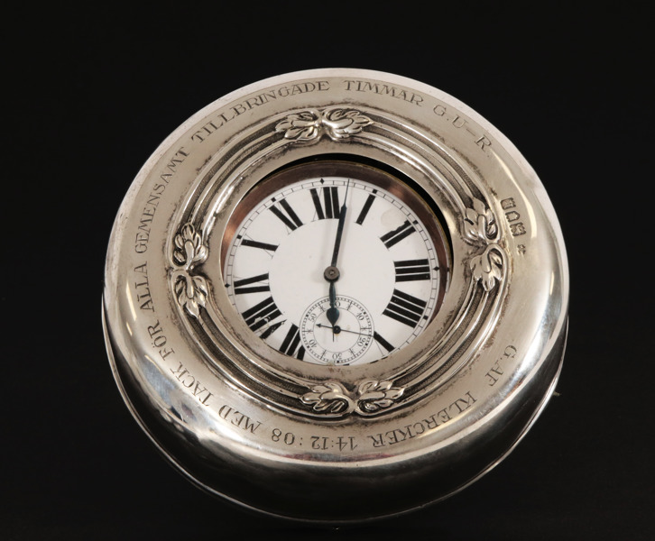 Bordsur i sterlingsilver, England, 1900-talets första hälft