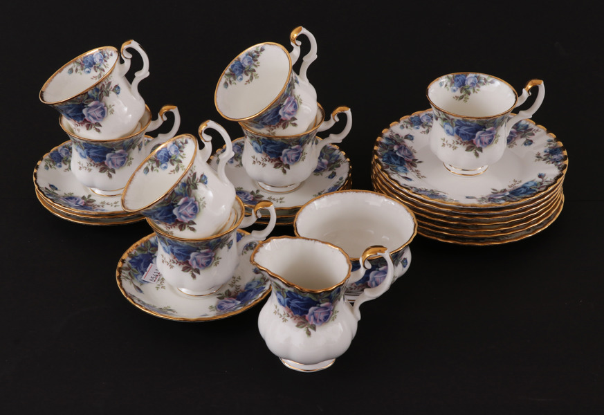 Kaffeservisdelar, "Moonlight Rose", Royal Albert, England