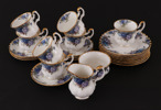 Kaffeservisdelar, "Moonlight Rose", Royal Albert, England