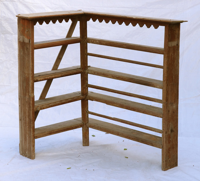 Hörnkärlhylla, allmoge, 17/1800-tal