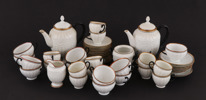 Kaffe- och moccaservisdelar, Lidköping, 1930-tal