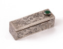 Läppstiftshållare med spegel, silver, Italien