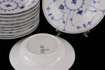 Djupa tallrikar 12st, "Musselmalet", Royal Copenhagen