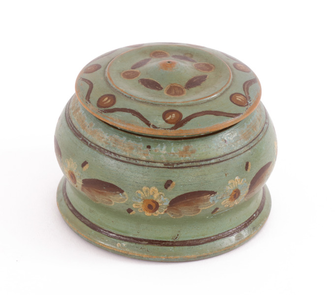 Svarvburk, allmoge, 1800-tal