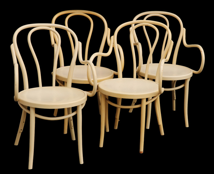 Karmstolar 4st, Thonet-modell, 1900-talets andra hälft