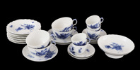 Te- och kaffeservisdelar, "Blå blomster", Royal Copenhagen