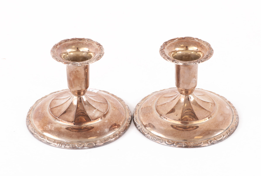Ljusstakar ett par, silver, 1900-tal