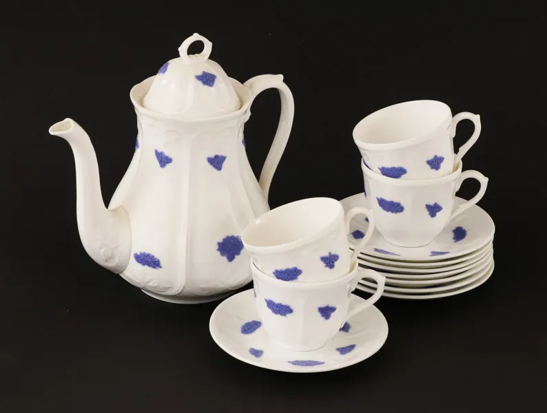 Kaffeservisdelar, "Blå blom", Gustavsberg