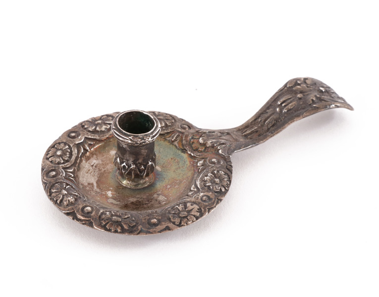 Nattljusstake i miniatyr, silver, 17/1800-tal