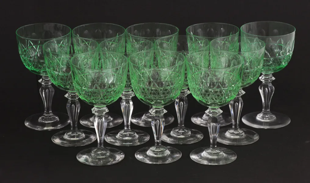 Vitvinsglas 12st, 1900-talets början