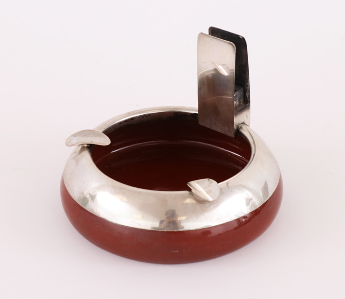 Askfat med tändsticksställ, silver, Tyskland